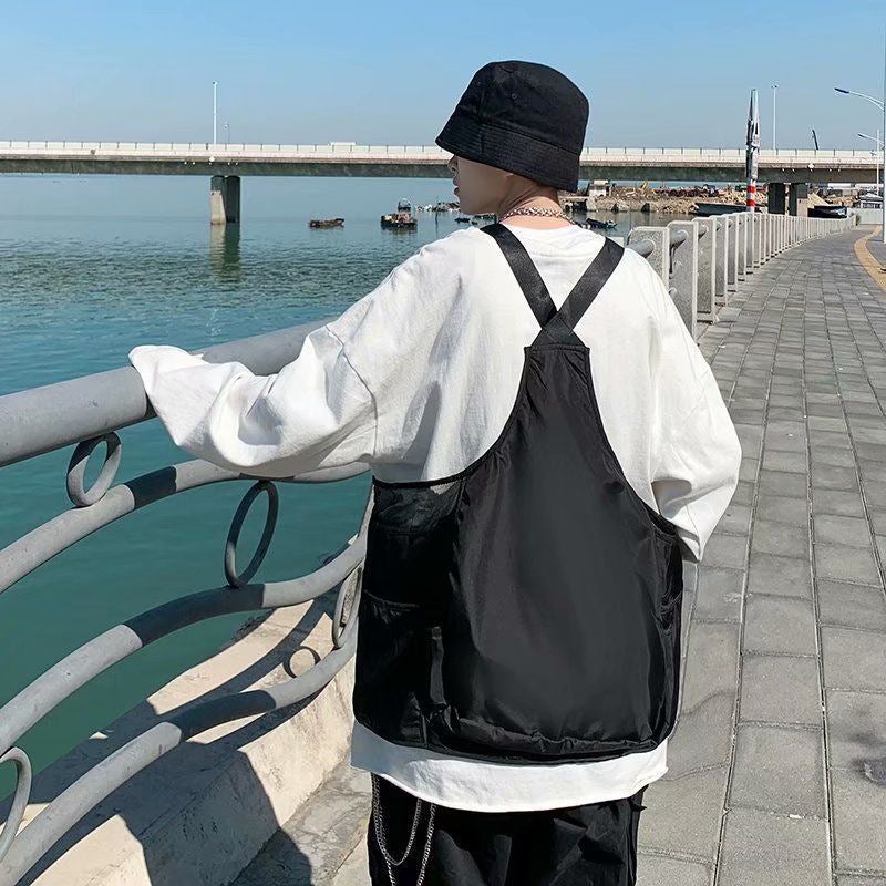 Retro Trendy Brand Military Functional Sleeveless Vest Vest Men'S And Women'S Japanese Multi-Pocket Workwear Reporter Director Jacket Male - Image 5